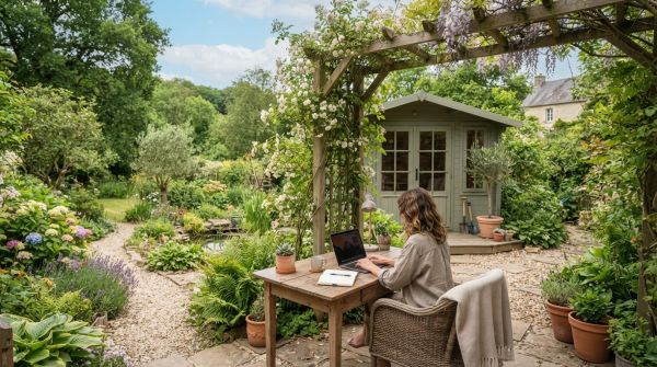 Aménager un jardin pour créer un espace de travail externe