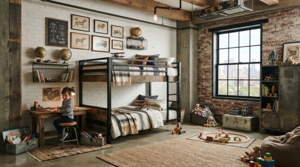 Déco industrielle pour chambre d'enfant, est-ce possible ?